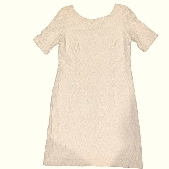 Ann Taylor Cream Lace Midi Dress - Picture 6 of 11